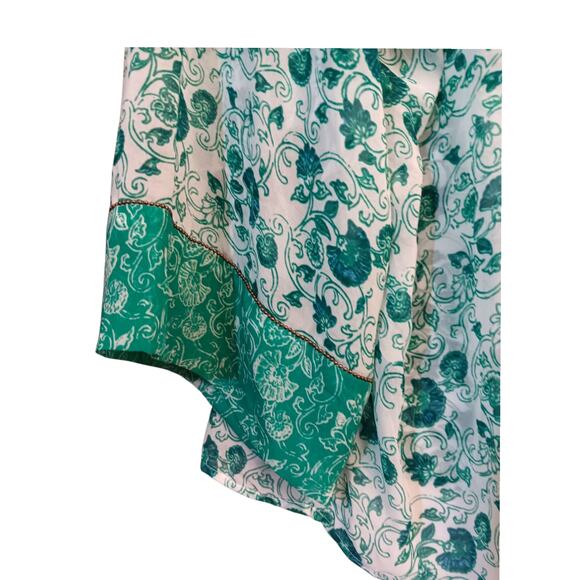 CHICO'S 3 Blouse Top Tunic Swim Cover Up XL Sheer Beaded Sequin Beach Vacation - Picture 3 of 9